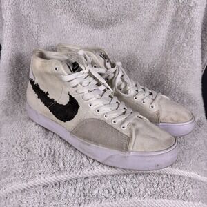 Size 12 Nike Blazer Court Mid Premium SB White Black 2022 Skater Read!